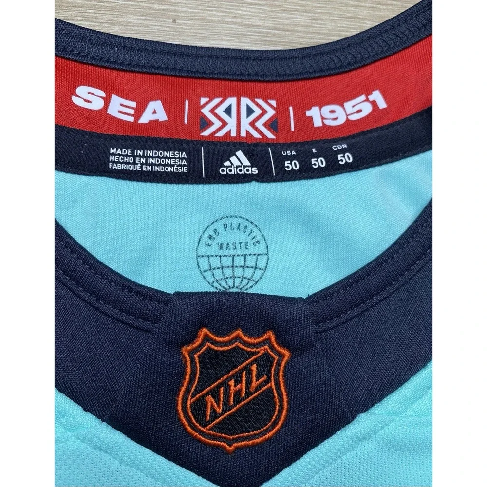Men's 50 Authentic adidas Seattle Kraken Giordano PRIMEGREEN $240 Jersey H52325‎